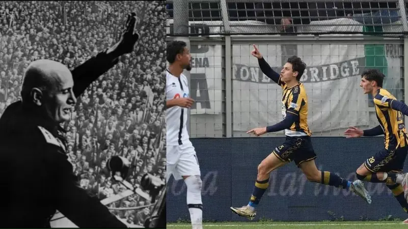 أحرز رومانو فلورياني موسوليني الجناح الأيمن لنادي يوفي ستابيا، أول هدف احترافي في مسيرته.