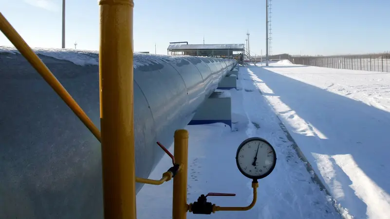 منشأة غاز طبيعي في روسيا.